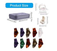 ZZALLL 10 Piezas de celuloide Guitarra Pulgar púas Dedo púa Banda Mezcla de Colores Liparite Set