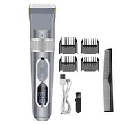 ZZALLLCortapelos Máquina de Afeitar de Peluquero Profesional Pantalla LCD Herramientas de Corte de Cabello inalámbricas Recargables de 2 velocidades para Hombres y Uso Familiar