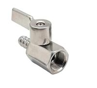 ZZAYGESY Válvula de Bola de Acero Inoxidable Mango 1/8 1/4 3/8 1/2 a 7 mm 10 mm 8 mm 12 mm Adaptador de tubería Pagoda Hembra Macho 304 Válvula de Bola de 2 vías(Male,12.7MM_1I4 Inch)