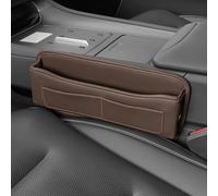 ZZBHFAS Organizador Asiento Coche para Citroën C4 2004-2021 2022 2023 2024 2025 T5 T6, Organizador Asiento con Agujero Cable, Soporte Tarjetas y Teléfono, Relleno Hueco, Interior Ordenado,C-Brown