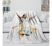ZZBNECAKE Bellingham Manta Cálida Esponjosa - Fútbol Manta Suave Regalo Cumpleaños para Hijo Hija Nieto Nieta Amigo - Manta Suave para Brindar Calidez Y Felicidad 50x60inch(127x152cm)