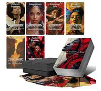 ZZBUY Cartas de oráculo de confesión de alma gemela, cartas de oráculo de amor negro afroamericano con significados en ellas, almas gemelas y llamas gemelas cartas de tarot de oráculo para