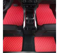 Zzbyz 4Pcs Cuero Alfombrillas Coche para Peugeot 2008 2014-2019, Medida Cuero Alfombras Coche Antideslizantes Impermeable, Accesorios Interiores,H-Red