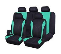 Zzbyz 9Pcs Coche Fundas Asientos para Audi A8Saloon D3 (5seats) LWB/SWB 2002-2010, Protector Cubreasientos Impermeables Cómodo Seat Cover Interior Accesorios,D-Black and Mint Green