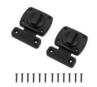 Zzcy 2 Pcs Cerradura de Giratoria para Puerta Interior Pestillo Puerta Cerrojo Puerta de Seguridad de Acero Inoxidable Pestillo Antirrobo para Puerta de Baño Armario,Negro 55mm