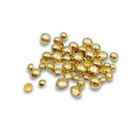 Zzcy 50 Piezas Botones de Metal Brillante Media Bola Dorados Pequeños y Grandes Curvados de Aleación Con Ojal - Diámetro: 11,5 mm, 12,5 mm, 15 mm, 18 mm, 20 mm