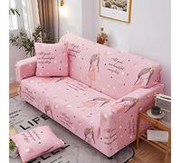 ZZDXL Funda Sofas 2 y 3 Plazas Chica Rosa De Dibujos Animados Fundas para Sofa Universal,Cubre Sofa Ajustables,Fundas Sofa Elasticas,Funda de Sofa Chaise Longue,Protector Cubierta para Sofá