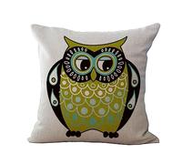ZZDXW Cojines Búho Negro Y Verde 45x45cm (Paquete de 30) Lino Funda Cojin Cuadradas Cojin para Hogar Decoración Dormitorio Coche Camping