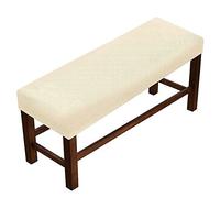 ZZDZW Bench Cover 5 Tamaños Fundas Banco,Rectangular,Funda De Puff, Cubierta De Taburete, Fundas De Taburete Jacquard, Cubierta Bancos, Cubierta para Banco Otomana (Color : Beige, Size : 160-180cm)