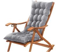 ZZDZW Cojín Reclinable para Tumbona, Cojines para Silla Mecedora, Exterior Reclinable Colchoneta Tumbona,Cómodo Cojín De Sofá para Jardín, Piscina, Playa, Terraza Y Balcón(Gris,150x48x8cm)