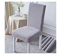 ZZDZW Funda para Silla Comedor,Funda para Sillas Comedor Pack 6/4/2 Gris,Fundas Sillas De Comedor,Respaldo Alto Elásticas Lavables Desmontables Cubiertas para Hotel Chair Covers