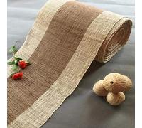 ZZenSmot Rústico Arpillera Yute Corredores De Mesa,Vendimia Ropa De Cama De Algodón Caminos De Mesa para Boda Partido Evento Navidad Decoración-Lino 50x180cm(20x71inch)