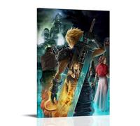 ZZFHLBSC Final Fantasy VII - Póster de anime clásico y de buena reputación para niños, pintura decorativa para dormitorio, 40 x 60 cm, estilo marco