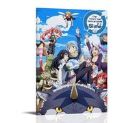 ZZFHLBSC Póster de lienzo de anime clásico y excepcional con texto en inglés "That Time I Got Reincarnated As A Slime" para pared, pintura decorativa para dormitorio, 40 x 60 cm, estilo marco