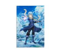 ZZFHLBSC Póster de lienzo de anime clásico y excepcional con texto en inglés "That Time I Got Reincarnated As A Slime" (60 x 90 cm), estilo sin marco