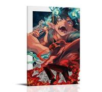 ZZFHLBSC Póster de lienzo de anime clásico y excepcional de exorcista azul, arte decorativo para pared, pintura para dormitorio, póster de 50 x 75 cm, estilo marco