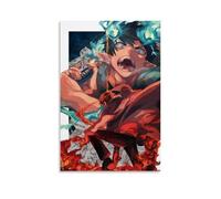 ZZFHLBSC Póster de lienzo de anime clásico y excepcional de exorcista azul, arte decorativo para pared, pintura para dormitorio, 50 x 75 cm, estilo sin marco