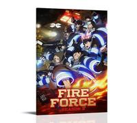 ZZFHLBSC Póster de lienzo de anime clásico y excepcional de Fire Force para pared, pintura decorativa para dormitorio, 20 x 30 cm, estilo marco