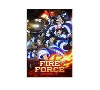ZZFHLBSC Póster de lienzo de anime clásico y excepcional de Fire Force para pared, pintura decorativa para dormitorio, 60 x 90 cm, estilo sin marco