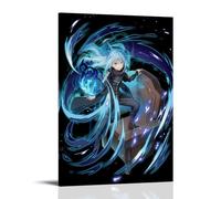 ZZFHLBSC Póster decorativo de animé con texto en inglés "That Time I Got Reincarnated As A Slime" (40 x 60 cm), estilo marco