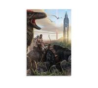 ZZFIAY Ark:Survival Evolved - Póster de lienzo impermeable, antihuellas, resistente al desgaste, pintura decorativa de larga duración y duradero, adecuado para pasillo de entrada, estilo sin marco, 50