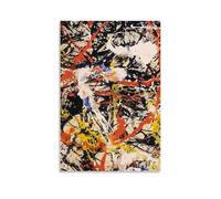 ZZFIAY Jackson Pollock Convergence - Póster de lienzo impermeable antihuellas y resistente al desgaste, pintura decorativa de larga duración y duradero, adecuado para pasillo de entrada, estilo sin