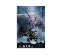 ZZFIAY Sekiro Shadows Die Twice - Póster de lienzo impermeable, antihuellas, resistente al desgaste, pintura decorativa de larga duración y duradero, adecuado para pasillo de entrada, estilo sin marco