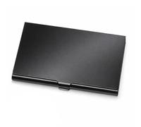 ZZHBOO 1 Tarjetero de Visita Portátil de Aluminio, Estuche Delgado y Elegante para Tarjetas y Crédito, Ideal para Profesionales y Regalos de Negocios, Color Negro