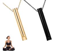 ZZHBOO 2 Unidades Collar de Acero Inoxidable, Herramienta de Respiración Mindfulness para Aliviar el Estrés, Accesorio de Relajación para Meditación