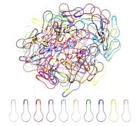 ZZHBOO 300 Imperdibles de Bulbo, Clips Marcadores Alfileres de Seguridad de Metal, para DIY Manualidades, Tejido, Prendas de Punto y Ropa, 1cm, Colores Aleatorios