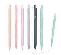 ZZHBOO 6 Bolígrafos Automáticos de Color Pastel Morandi, Diseño Triangular de Grip Ergonómico con Minas de 0.5mm, Paquete de Lápices Mecánicos de Colores para Escritura, Dibujo y Uso Escolar u Oficina
