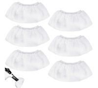 ZZHBOO 6 Piezas de Trapos de Fregona de Fibra para Kärcher SV7, Vapor y Limpieza, 19cm x 9cm, Blanco