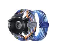 ZZHBSR Correas de Nylon para Reloj, 2Pcs 22MM Smartwatch Correas, Hebilla Ajustable Liberación Rápida de Nylon Pulseras Bandas Deportivas de Repuesto
