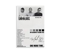 ZZHCMP Blink-182 One More Time...Póster mural de lienzo para decoración de sala de estar, dormitorio y oficina, antiincrustante, impermeable, a prueba de humedad, regalo juvenil, sin marco, 50 x 75 cm
