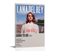 ZZHCMP Lana Del Rey Born To DieMural Lienzo Póster Decoración de Sala de Estar Dormitorio y Oficina Antiincrustante Impermeable Resistente a la Humedad Marco de Regalo Juvenil Estilo 20 x 30 cm