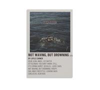 ZZHCMP Loyle Carner - Póster mural de lienzo con texto en inglés "Not Waving, But Drowning", decoración para sala de estar, dormitorio y oficina, antiincrustante, impermeable, a prueba de humedad
