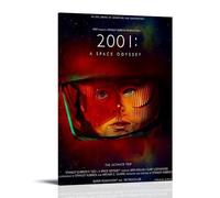 ZZHCMP Póster mural de lienzo con diseño de Odisea del espacio de 2001: 16.41 para decoración de sala de estar, dormitorio y oficina, antiincrustante, impermeable, a prueba de humedad, marco de regalo