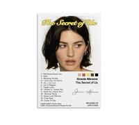 ZZHCMP Póster mural de lienzo con texto en inglés "El secreto de nosotros" de Gracie Abrams, decoración de sala de estar, dormitorio y oficina, antiincrustante, impermeable, a prueba de humedad