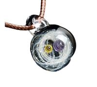 ZZHIWEENHUJPOD Collar con colgante de cristal de cielo estrellado cósmico, hecho a mano, joyería con personalidad, talla única, Vidrio, Glass