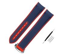 ZZHMBD High Density Nylon Rubber Watchband For X Joint MoonSwatch Constellation Waterproof 20mm Watch Strap Curved End Band