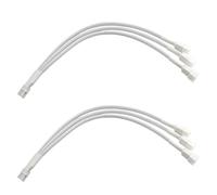 ZZHXSM 2 unids PWM ventilador Splitter Cable 4 Pin uno a tres línea 27cm ordenador CPU refrigeración control de temperatura adecuado para computadoras convertidor de cable de extensión blanco