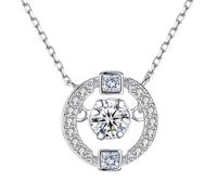 ZZHYGM 925 Color Necklaces Diamond Pendant for Women White and Red Blue Topaz Gemstone Jewelry Pendants Made in China