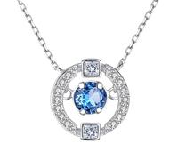 ZZHYGM 925 Color Necklaces Diamond Pendant for Women White and Red Blue Topaz Gemstone Jewelry Pendants Made in China