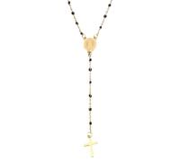 ZZHYGM Accessorie Sterling Silver for Women 1pc Religious Rosary Cross Mary Pendant Necklace Cable Chain 20 Inches, Necklaces