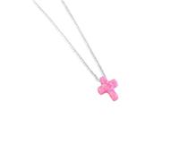 ZZHYGM Accessories New n Genuine Blue Stone Cross Charm Opal Necklace Rosary