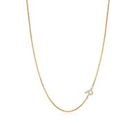 ZZHYGM Accessories Plated Dainty Cubic Zirconia Sideways Alphabet 26 A-Z Letter Personalized Tiny Monogram Initial Necklace Gifts for Women Girls