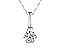 ZZHYGM Accessories to D Color Round Cut Moissanite Pendant Necklaces Six Claw Necklace for Women - Valentine's Day Birthday