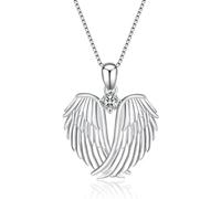 ZZHYGM Accessories Wings Birthstone Necklace for Women Girls Christmas Jewelry Gifts - Pendant, Guardian Angel