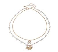 ZZHYGM Bohemian Shell Layered Sequins Starfish Conch Seashell Choker Necklaces Summer Beach Holiday Surfer Necklace for Women