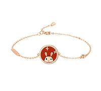 ZZHYGM Bracelets for Women Easter Patrck Day Silver Plated Year of The Rabbit Female Girlfriend Bracelet Light Jewelry Necklace Chunky